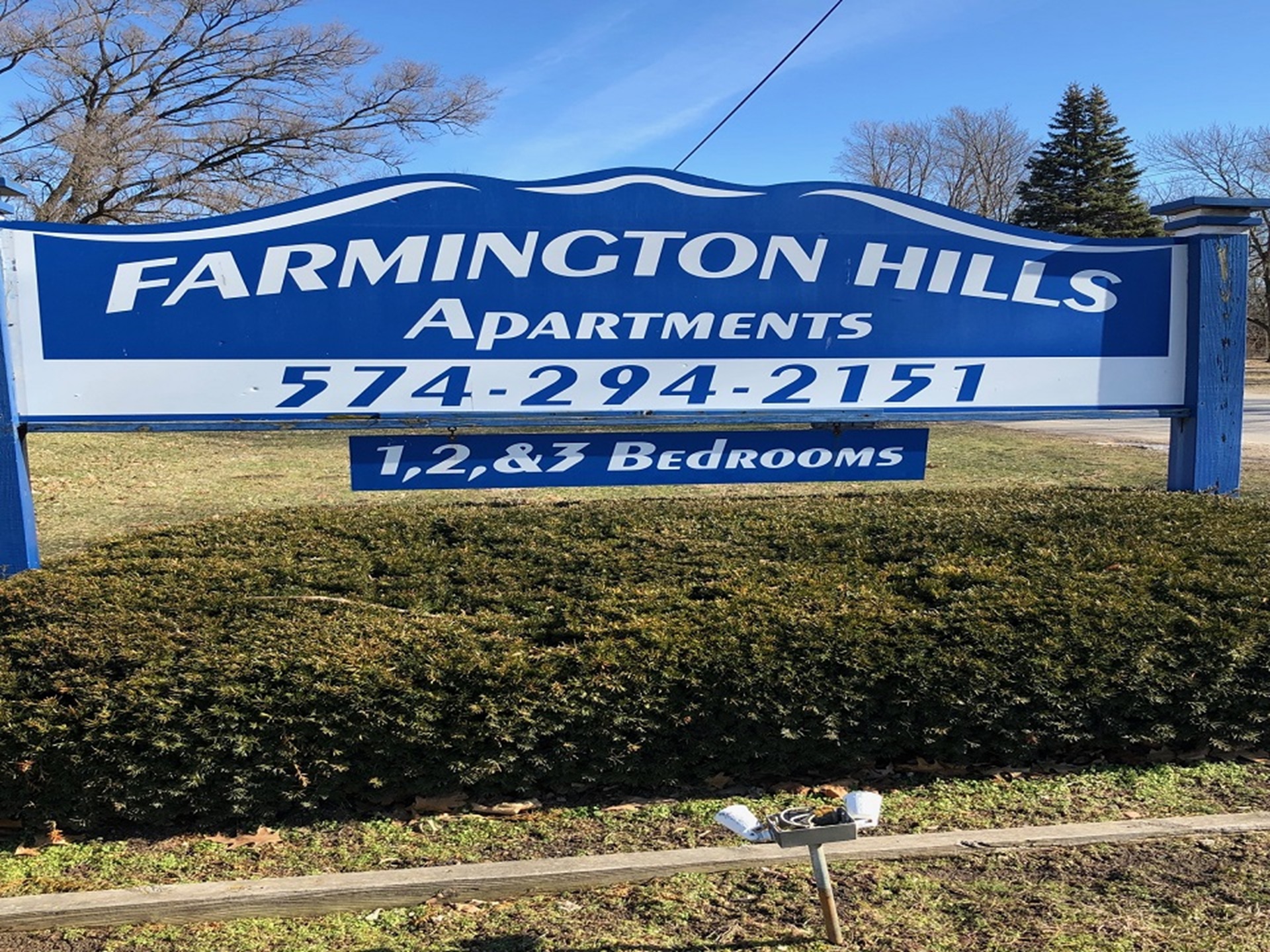 Farmington Hills Apartments one bedroom floor plan in Elkhart Indiana